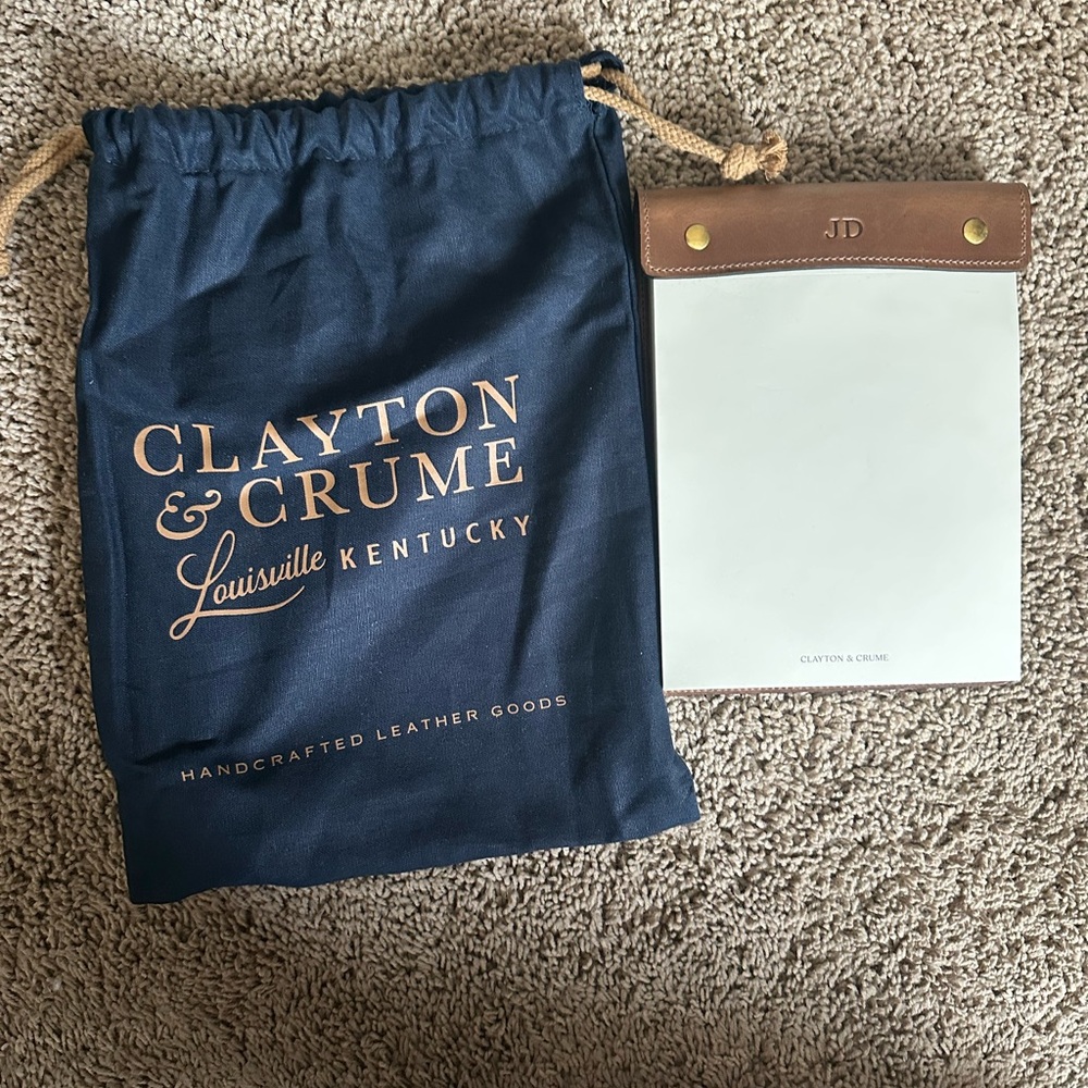 NWT Clayton & Crume Leather notepad